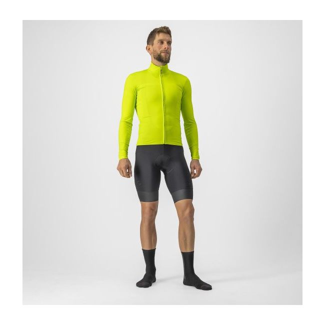 Tricou cu maneca lunga Castelli PRO Thermal Mid LS Galben Fluo L