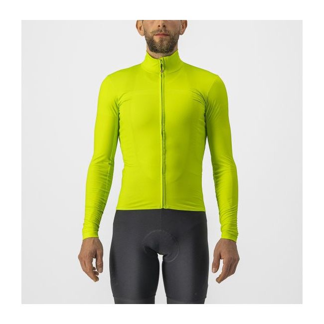 Tricou cu maneca lunga Castelli PRO Thermal Mid LS Galben Fluo XL