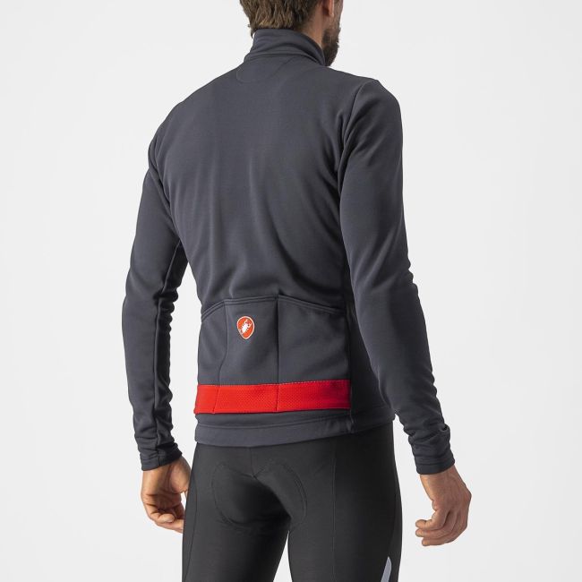 Castelli - tricou maneca lunga 14-20 gr C - Puro 3 FZ - antracit | rosu