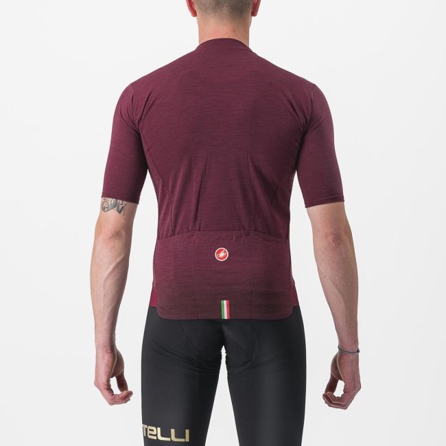 Tricou cu maneca scurta Castelli Essenza Visiniu