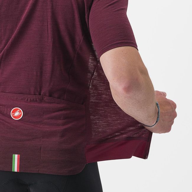 Tricou cu maneca scurta Castelli Essenza Visiniu