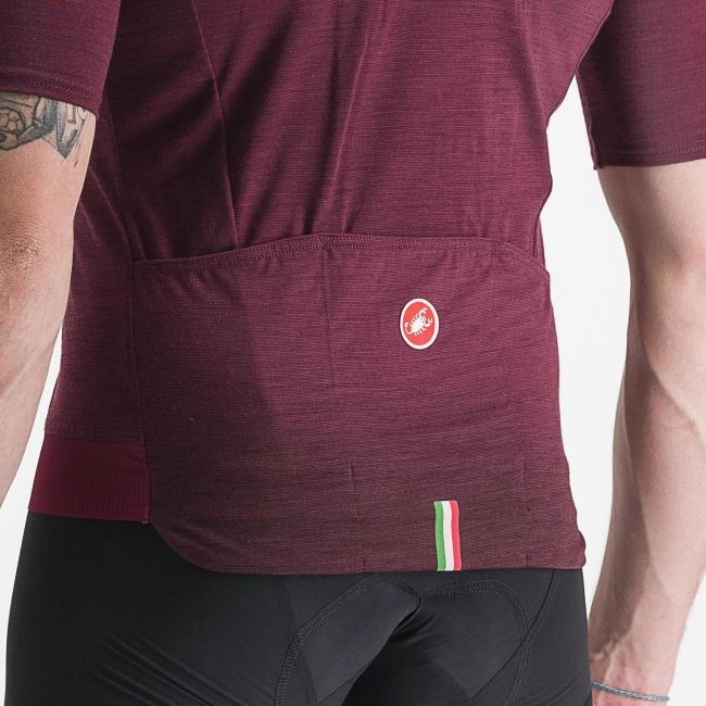 Tricou cu maneca scurta Castelli Essenza Visiniu