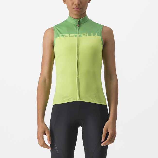 Tricou fara maneci Castelli Velocissima SL de dama Lime/Verde