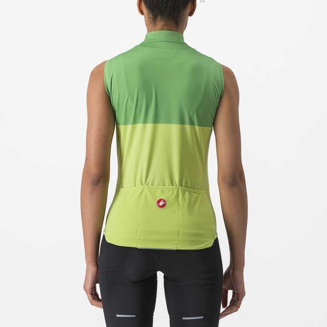 Tricou fara maneci Castelli Velocissima SL de dama Lime/Verde