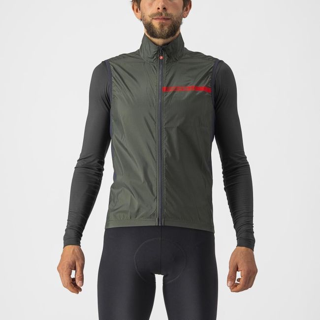 Vesta de vant Castelli Squadra Stretch Kaki L