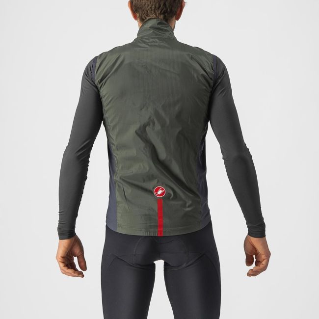 Vesta de vant Castelli Squadra Stretch Kaki XXXL