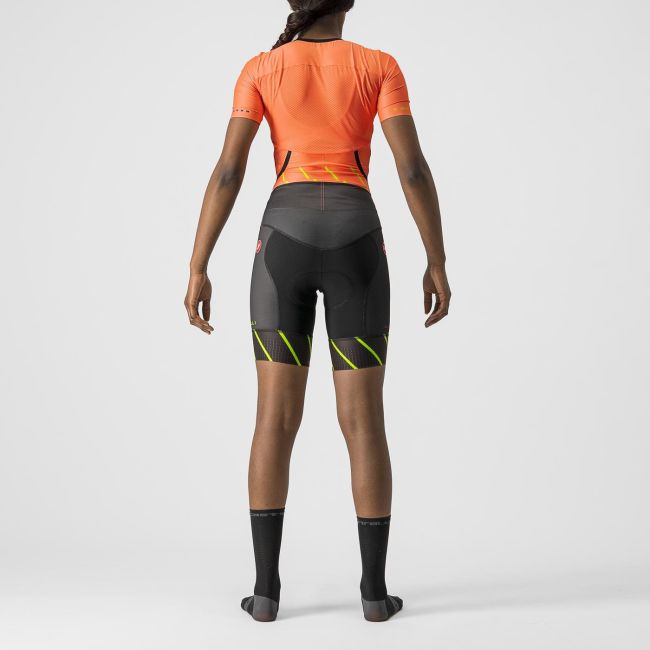 Costum de triatlon cu maneca scurta Castelli Free Sanremo W SS de dama Portocaliu/Negru