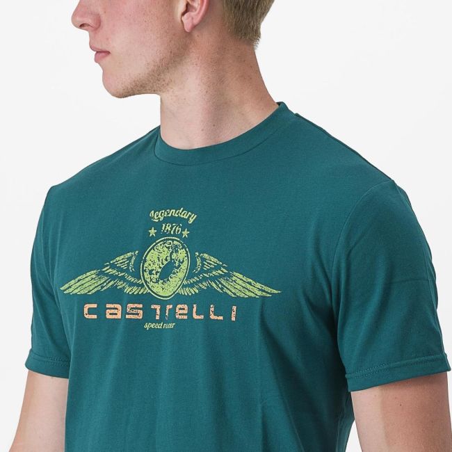 Tricou casual Castelli Armando 2 Tee Turcoaz L