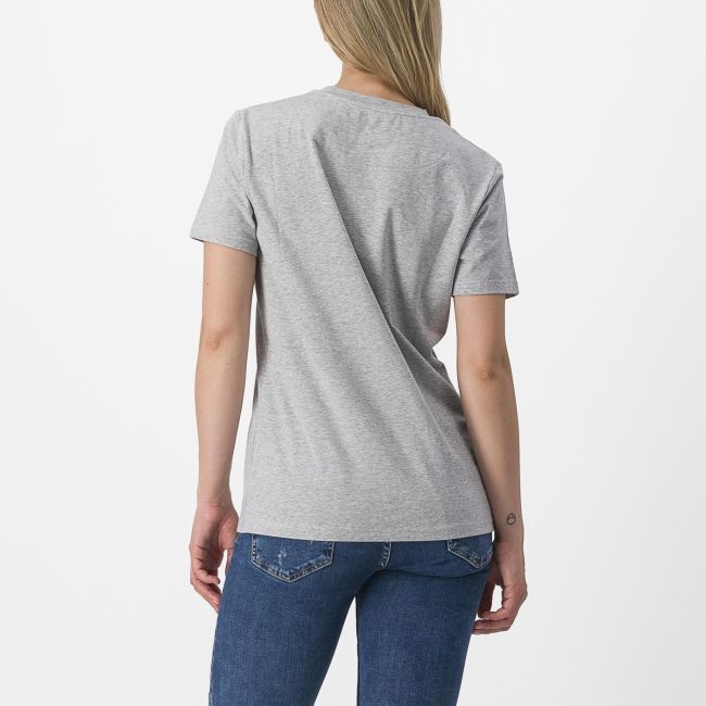 Tricou casual Castelli Pedalare Tee de dama Gri