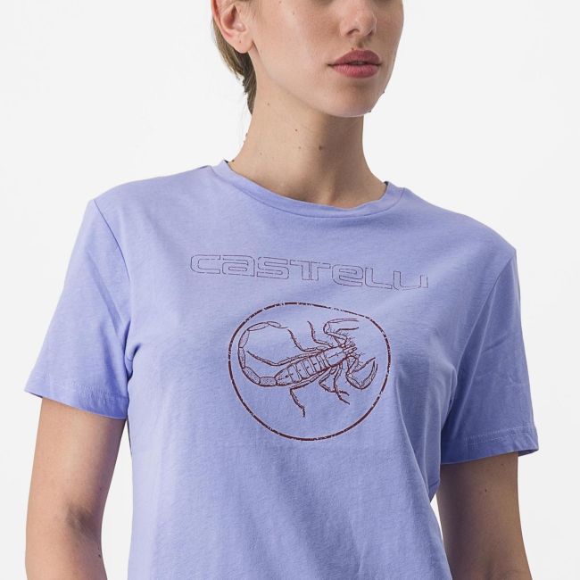 Tricou casual Castelli Pedalare Tee de dama Violet XS