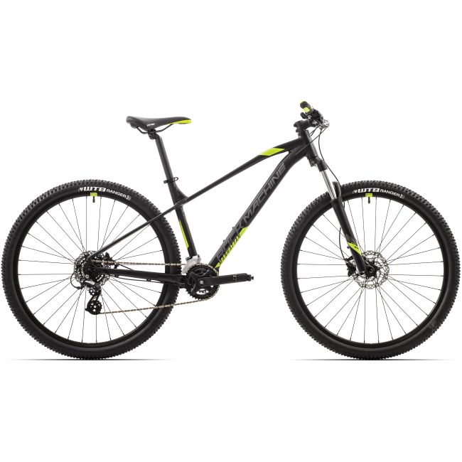 Bicicleta Rock Machine Manhattan 40-29 29 Matte Black/Grey/Radioactive Yellow 19.0 - (L)