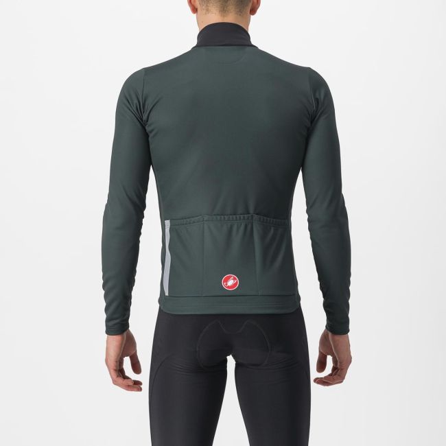 Tricou cu maneca lunga Castelli Entrata Thermal Verde Inchis XXL