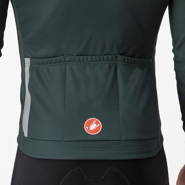 Tricou cu maneca lunga Castelli Entrata Thermal Verde Inchis XXL