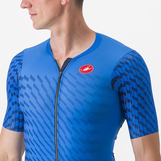 Costum de triatlon cu maneca scurta Castelli PR 2 Speed Albastru/Bleumarin S