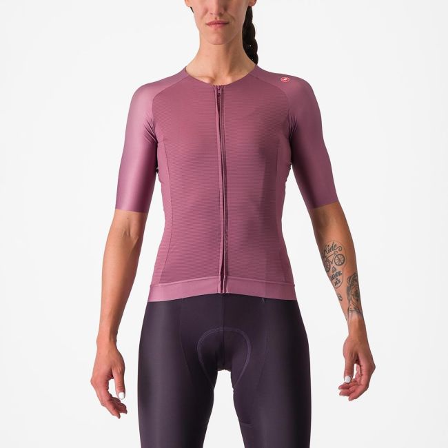 Tricou cu maneca scurta Castelli Aero PRO 7.0 W de dama Mov XS