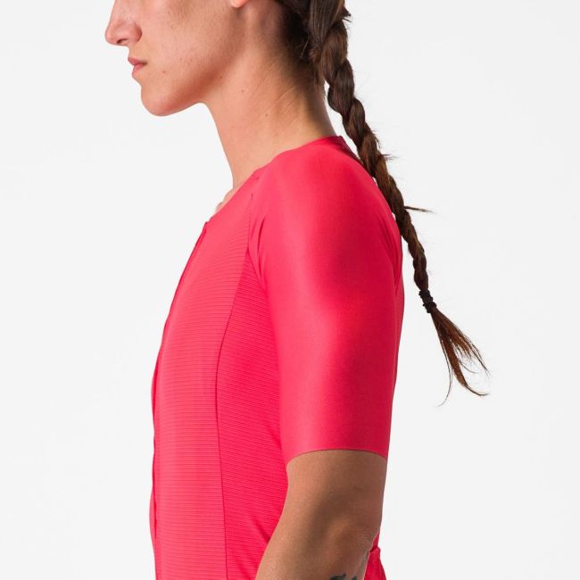 Tricou cu maneca scurta Castelli Aero PRO 7.0 W de dama Rosu