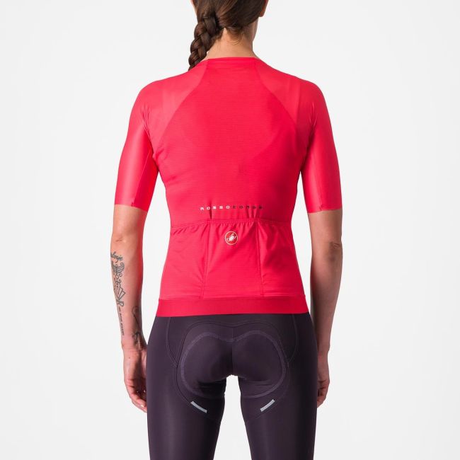Tricou cu maneca scurta Castelli Aero PRO 7.0 W de dama Rosu