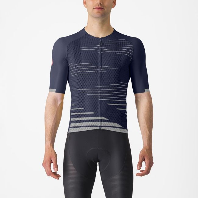 Tricou cu maneca scurta Castelli Climbers 4.0 Indigo/Gri