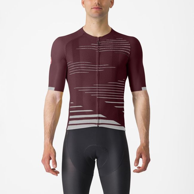Tricou cu maneca scurta Castelli Climbers 4.0 Visiniu/Gri