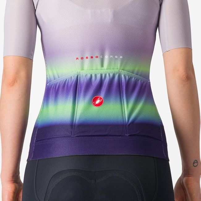 Tricou cu maneca scurta Castelli Climbers 4.0 W de dama Violet/Vernil/Mov