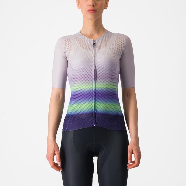 Tricou cu maneca scurta Castelli Climbers 4.0 W de dama Violet/Vernil/Mov