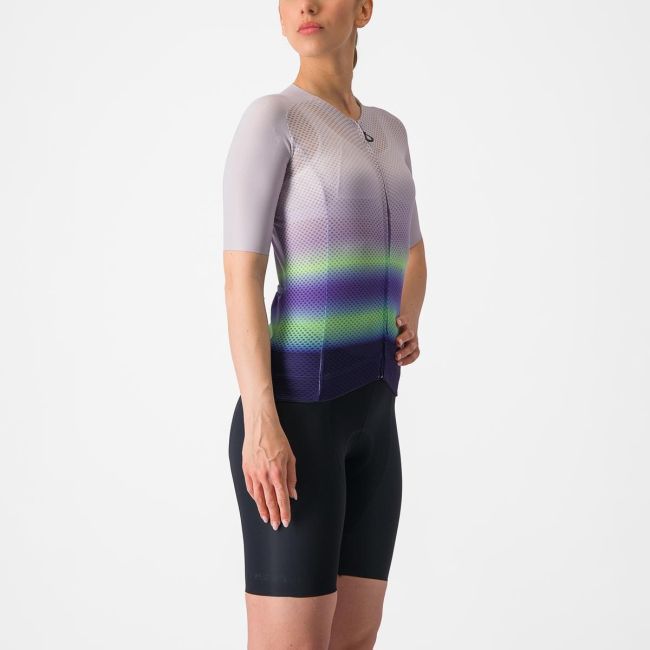 Tricou cu maneca scurta Castelli Climbers 4.0 W de dama Violet/Vernil/Mov