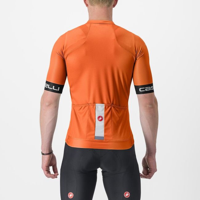 Tricou cu maneca scurta Castelli Entrata VI Portocaliu/Antracit