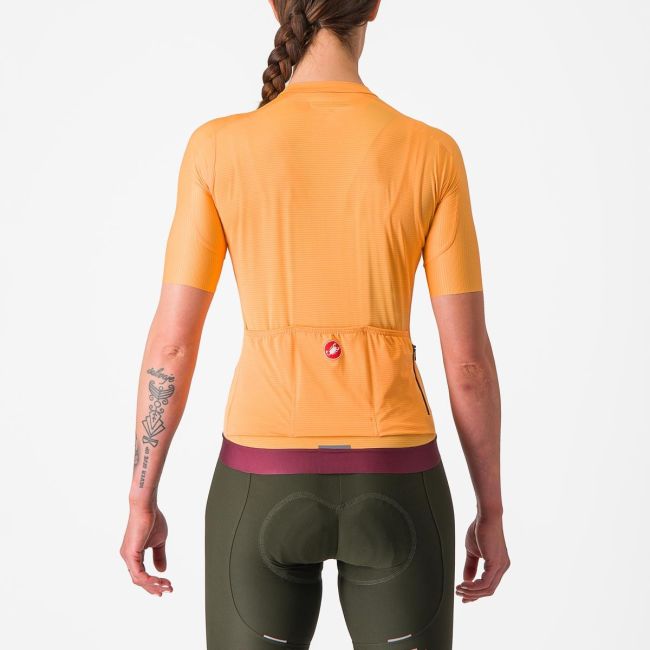 Tricou cu maneca scurta Castelli Espresso W de dama Portocaliu/Visiniu