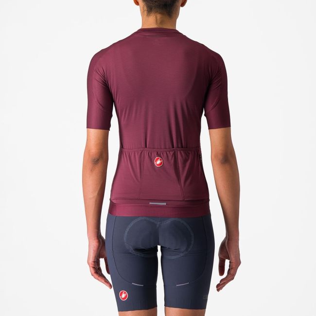 Tricou cu maneca scurta Castelli Espresso W de dama Visiniu