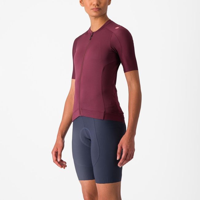 Tricou cu maneca scurta Castelli Espresso W de dama Visiniu