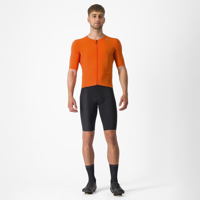 Tricou cu maneca scurta Castelli Premio Black Portocaliu