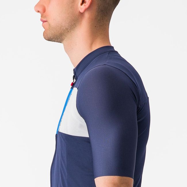 Tricou cu maneca scurta Castelli Prologo 7 Indigo/Albastru/Gri