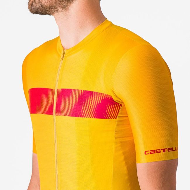 Tricou cu maneca scurta Castelli Unlimited Endurance Galben/Rosu