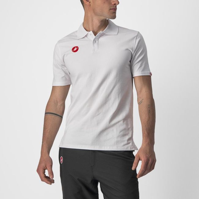 Tricou polo Castelli Race Day Alb