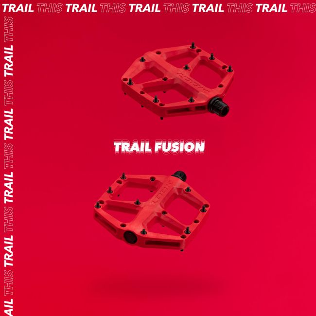 Look - pedale flat bicicleta MTB Trail Fusion - rosu