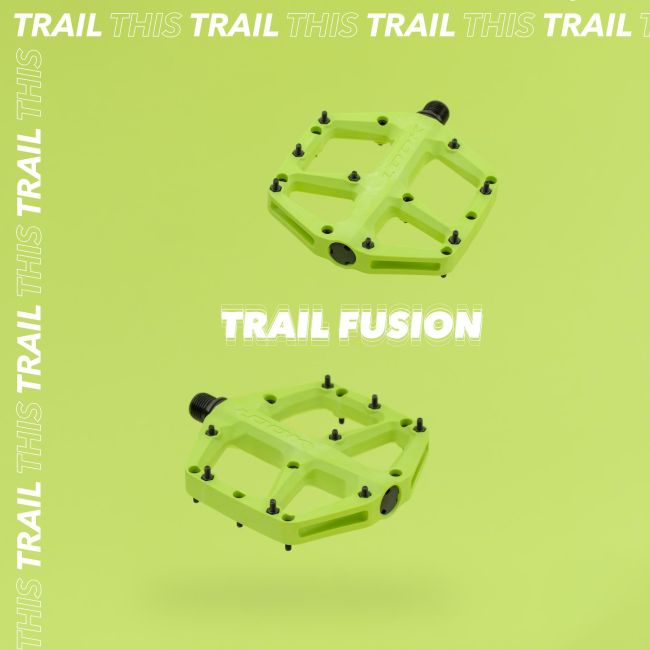 Look - pedale flat bicicleta MTB Trail Fusion - verde lime fluo