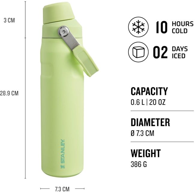 Stanley -termos tip sticla Aerolight Iceflow Fast Flow Lid bottle - verde deschis citrice - 591 ml