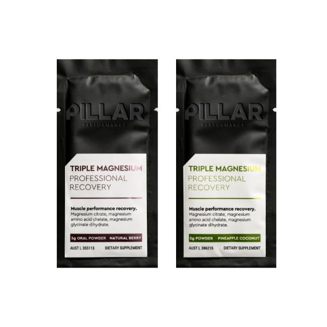 Pillar Performance - supliment magneziu Triple magnesium powder (New formula) - aroma ananas si cocos - plic 5g