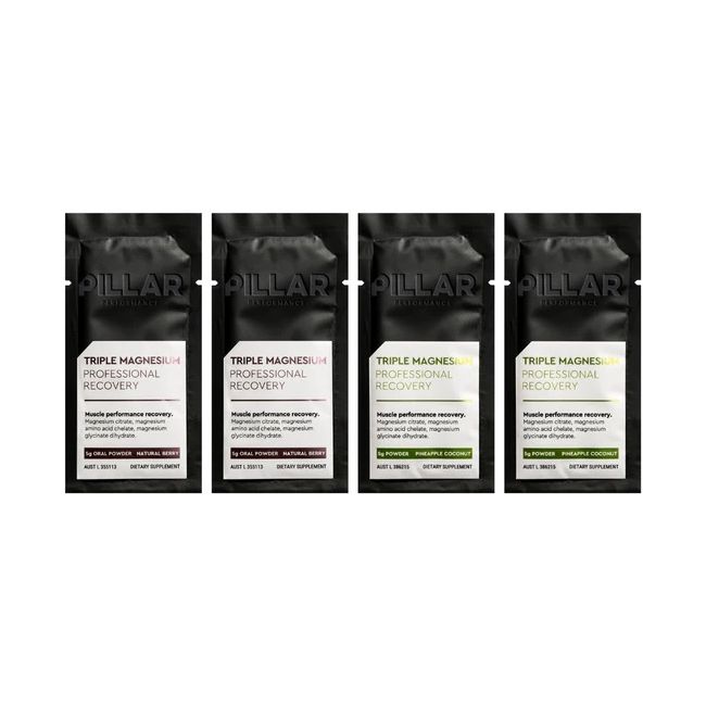 Pillar Performance - supliment magneziu Triple magnesium powder (New formula) - aroma ananas si cocos - plic 5g
