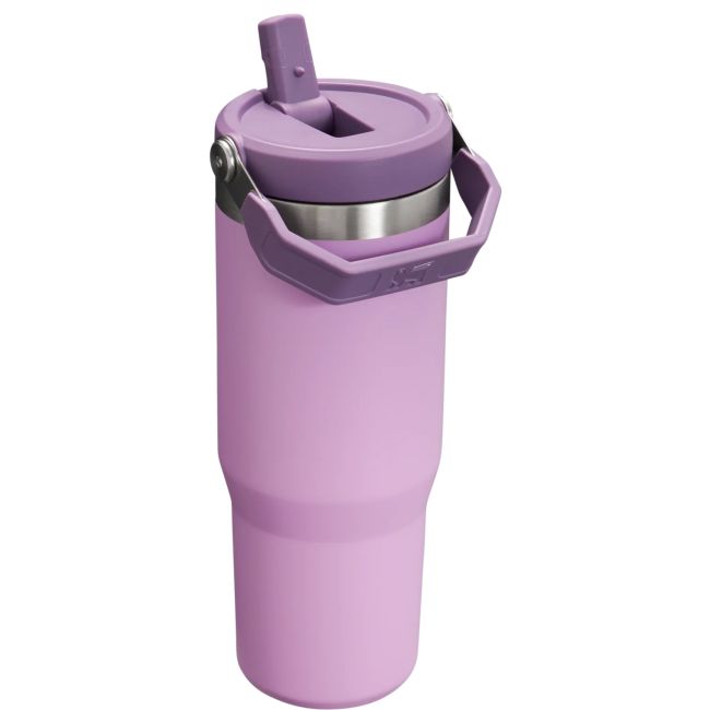 Stanley - termos tip sticla cu pai - Flip Straw Tumbler - mov deschis lila - 890 ml