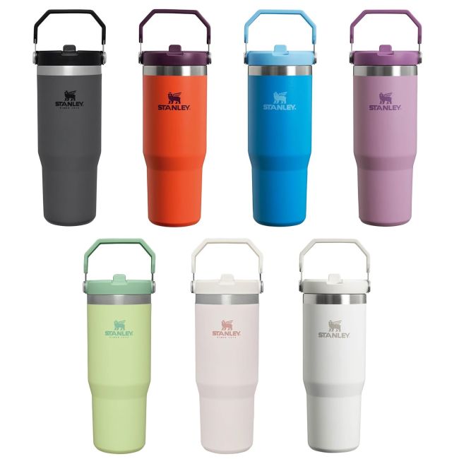 Stanley - termos tip sticla cu pai - Flip Straw Tumbler - mov deschis lila - 890 ml