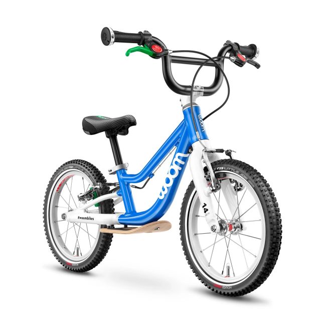 Woom - bicicleta copii 14" Woom 1 Plus, varsta recomandata 3-4.5 ani (95-110cm) - 4.2kg - albastru