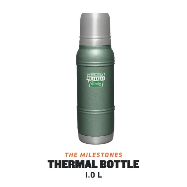 Stanley - termos clasic tip sticla Milestones Thermal Bottle 1960 - verde inchis Vintage - 1.0 Litri