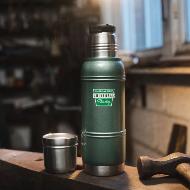 Stanley - termos clasic tip sticla Milestones Thermal Bottle 1960 - verde inchis Vintage - 1.0 Litri