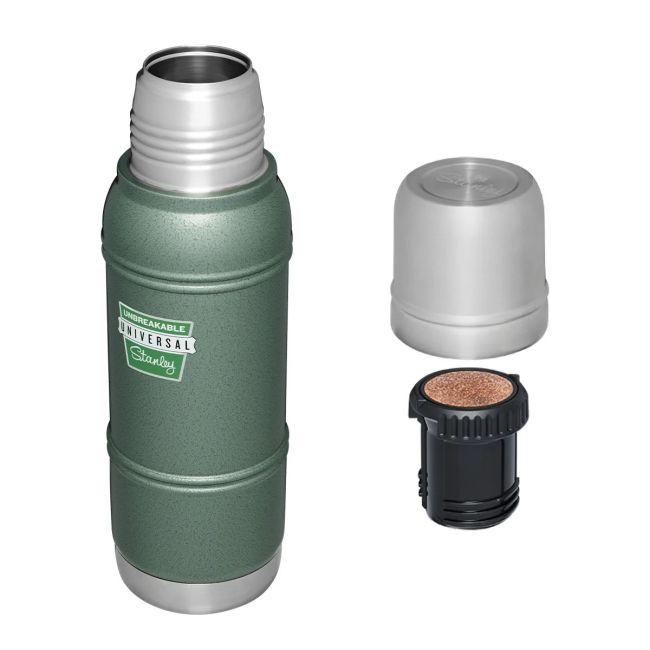 Stanley - termos clasic tip sticla Milestones Thermal Bottle 1960 - verde inchis Vintage - 1.0 Litri