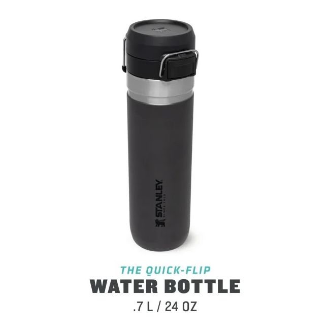 Stanley - termos tip bidon apa - GO Quick Flip Water Bottle - gri inchis carbune - 0.7 L