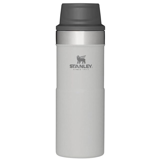 Stanley - termos tip cana cu buton Trigger Action Travel Mug - gri deschis cenusa - 354 ml