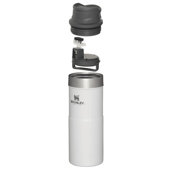 Stanley - termos tip cana cu buton Trigger Action Travel Mug - gri deschis cenusa - 354 ml