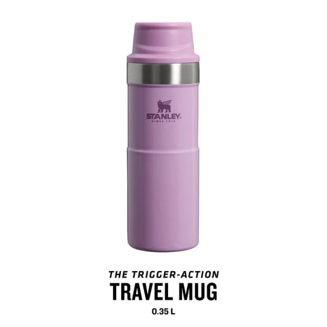 Stanley - termos tip cana cu buton Trigger Action Travel Mug - mov deschis liliac - 354 ml