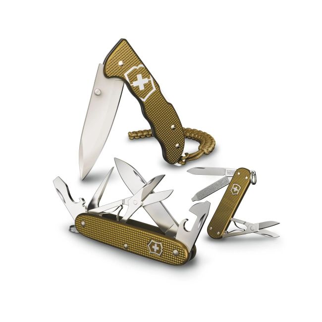 Victorinox - briceag Evoke Alox Limited Edition terra brown 2024, 5 functii - maro verde kaki